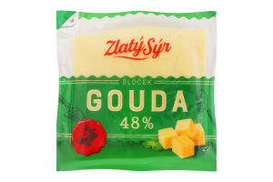 Сир Zlaty Syr Gouda напівтвердий 48%