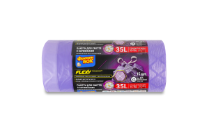 Пакеты для мусора с затяжками с ароматом цветочной свежести 35л Flexy Фрекен Бок 15шт