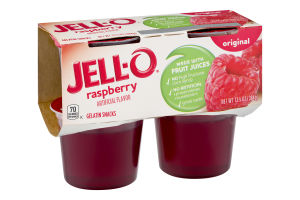JELL-O Gelatin Snacks Raspberry - 4 CT