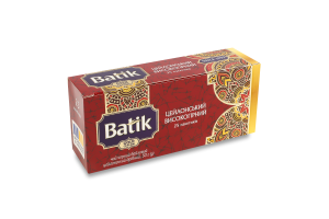 Чай чорний байховий цейлонський дрібний Цейлонський високогірний Gold Batik в/ґ к/у 25х2г