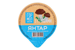 Сир плавлений Янтар з грибами пастоподібний 60% 100г стакан Міськмолзавод №1