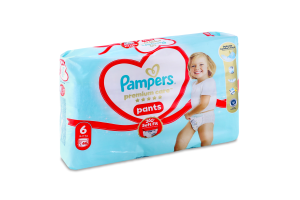 Трусики-підгузники для дітей 13-19кг 6 Pants Premium care Pampers 46шт