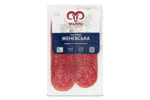 Ковбаса Салямі Женевська Фарро с/к в/у 0.08кг