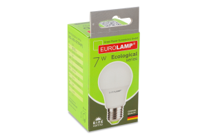 Лампа світлодіодна 7W E27 4000K Ecological Eurolamp 1шт