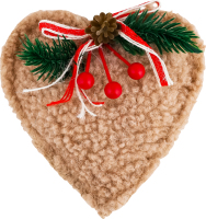 Підвіска новорічна коричнева 12см в асортименті