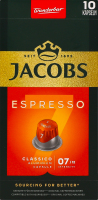 Кофе натуральный жареный молотый в капсулах Espresso 7 Classico Jacobs к/у 52г