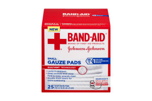 Band-Aid Small Gauze Pads - 25 CT