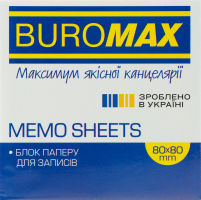 Блок паперу д/нотаток білий клеєний 80*80*50мм Buromax