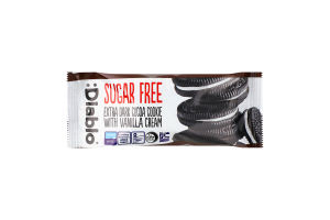 Печенье экстра темное с ванильным кремом без сахара Diablo Sugar Free м/у 44г