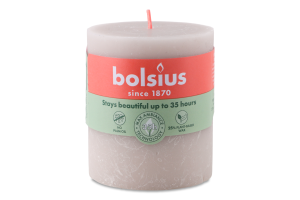 Свічка сіра 8х6.8см №103668780321 Bolsius 1шт