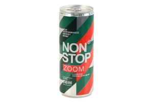 Напій енергетичний безалкогольний сильногазований Zoom Non Stop з/б 250мл