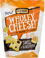 Snyder's Of Hanover "Wholey Cheese!" Crispy Baked Crackers Swiss & Black Pepper