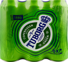 Пиво 6х500мл 4.6% світле пастеризоване Original Green Tuborg м/у