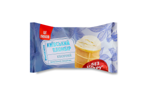 Мороженое 12% пломбир без сахара в вафельном стаканчике Классический Київський пломбір м/у 90г