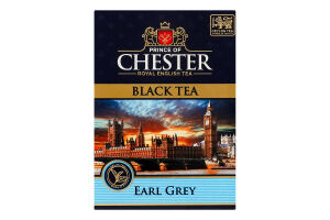 Чай чорний цейлонський листовий з ароматом бергамоту Earl Grey Prince of Chester к/у 80г