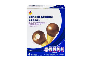 Ahold Vanilla Sundae Cones - 4 CT