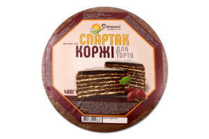 Коржі д/торта Спартак 400г Домашні продукти