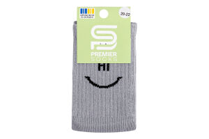 Шкарпетки дит Premier socks Hi-Bye св.сірий р20-22
