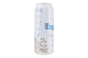 Пиво 500мл 4.9% светлое нефильтрованное пастеризованное Blanche Hoegaarden ж/б