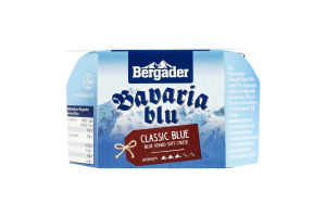 Сир 70% м'який з білою і блакитною пліснявою Баварія блю Bergader к/у 150г