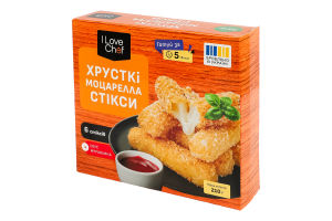 Стиксы хрустящие Моцарелла 0.18кг + соус Клюква 0.03кг I Love Chef к/у 0.21кг