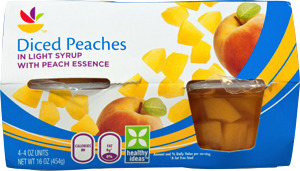 Ahold Diced Peaches in Light Syrup - 4 CT
