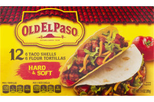 Old El Paso Taco Shells Hard & Soft - 12 CT