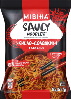 Вермишель быстрого приготовления с кусочками ананаса с кисло-сладким вкусом Saucy noodles Мівіна м/у 92.5г