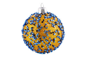 Прикраса ялинкова Куля Бісер пластик 60мм 1589