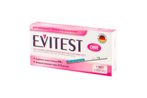 Тест-полоска для определения беременности One Evitest 1шт