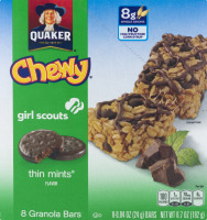 Quaker Chewy Girl Scouts Thin Mints Granola Bars - 8 CT