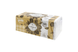 Полотенца бумажные 2-х слойные Ecological Grite 150шт