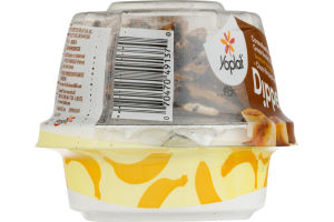 Yoplait Dippers Greek Nonfat Yogurt Caramelized Banana + Choco-Drizzled Pretzels