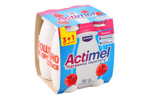 Продукт кисломолочний 1.4% Малина Actimel к/у 4x100г