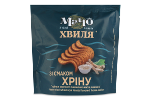 Гренки пшенично-ржаные волнистые жареные со вкусом хрена Мачо д/п 80г