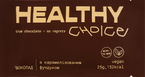 Шоколад с карамелизированным фундуком Healthy Choice м/у 25г