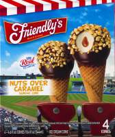 Friendly's Nuts Over Caramel Sundae Cone - 4 CT