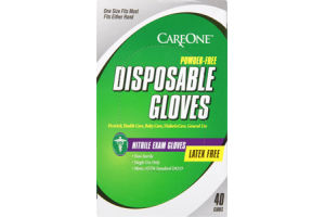 CareOne Latex Powder-Free Disposable Exam Gloves