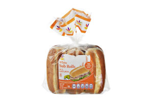 Ahold All Natural White Sub Rolls - 6 CT