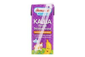 Каша молочно-вівсяна 2% для дітей від 6міс питна безлактозна Банан Яготинське для дітей т/п 200г