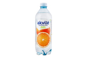 Вода минеральная слабогазированная столовая со вкусом апельсина Akvile п/бут 600мл