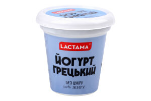 Йогурт Lactama 3% 280 г стак. Грецький