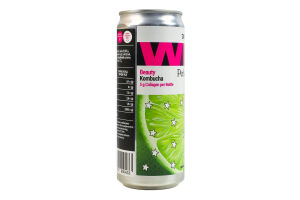 Комбуча газована непастеризована ферментована Лайм Wild&Perla Helsa з/б 0.33л