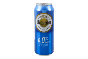 Пиво 0.5л 0% безалкогольне світле пастеризоване Fresh Warsteiner з/б