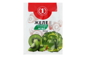 Желе со вкусом киви ТМ "1" м/у 90г