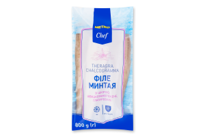 Филе минтая быстрозамороженное глазированное METRO Chef с/ш м/у 800г