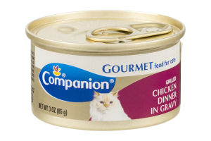 Companion Gourmet Food for Cats Grilled Chicken Dinner in Gravy 3 OZ