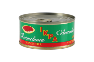 Икра имитированная зернистая красная горбуши пастеризованная Класична ж/б 120г