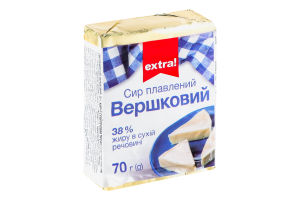 Сир плавлений Extra! Вершковий 38%