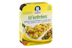 Gerber Lil' Entrees Yellow Rice & Chicken with Vegetlabes in Sauce with Green Beans & Carrots